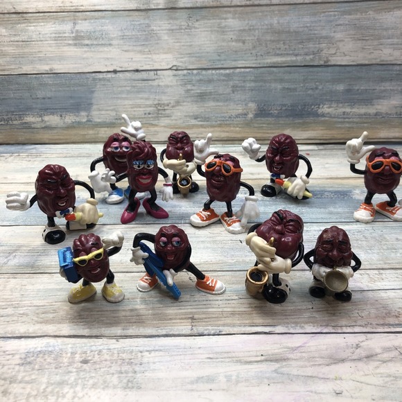 Vintage '80s California Raisins Clay Figures, R&B Icon Collectibles Lot of 11 - Picture 1 of 8